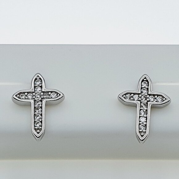 925 Sterling Silver CZ Stud Earrings for Women/Girl, US925P1209 - Picture 2 of 9